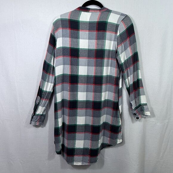 Matilda Jane Coming to Town Plaid Shirt Dress Women's Size M Holiday Pintuck - Picture 2 of 11